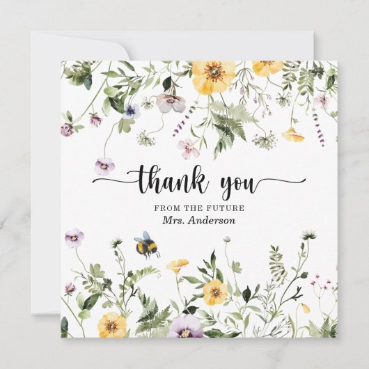 Vrijgezellenfeest voor wilde bloemen - Hartelijk d Bedankkaart (Voorkant)