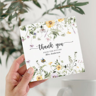 Vrijgezellenfeest voor wilde bloemen - Hartelijk d Bedankkaart