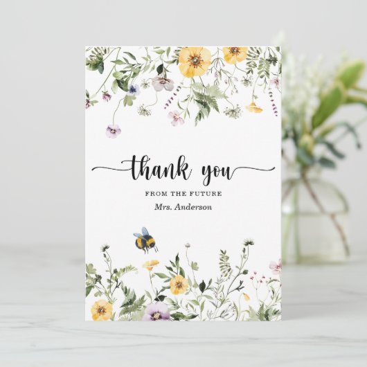 Vrijgezellenfeest voor wilde bloemen - Hartelijk d Kaart (Staand voorkant)