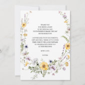 Vrijgezellenfeest voor wilde bloemen - Hartelijk d Kaart (Achterkant)