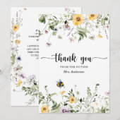 Vrijgezellenfeest voor wilde bloemen - Hartelijk d Kaart (Voorkant / Achterkant)