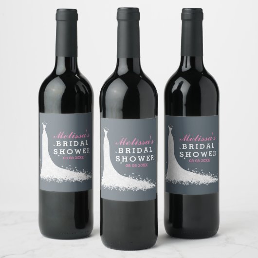 Vrijgezellenfeest voor witluciferjurk wijn etiket (Flessen)