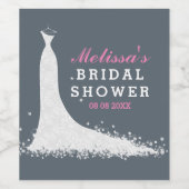 Vrijgezellenfeest voor witluciferjurk wijn etiket (Enkel label)