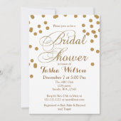 vrijgezellenfeest voor witte en goudglitter kaart (Voorkant)