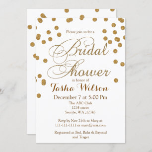 vrijgezellenfeest voor witte en goudglitter kaart