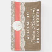 Vrijgezellenfeest voor zandband - koraal spandoek (Verticaal)