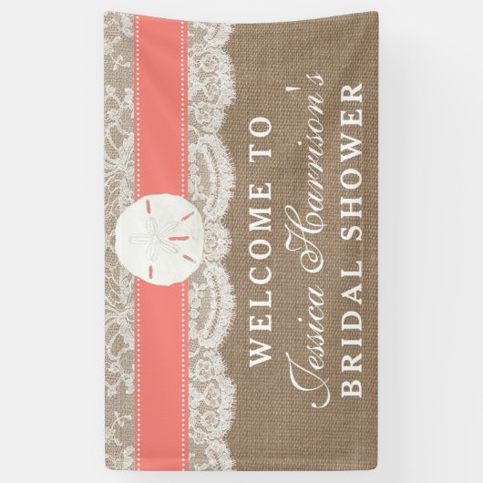 Vrijgezellenfeest voor zandband - koraal spandoek (Verticaal)