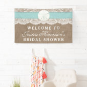 Vrijgezellenfeest voor zandband - Turquoise Spandoek (Insitu)