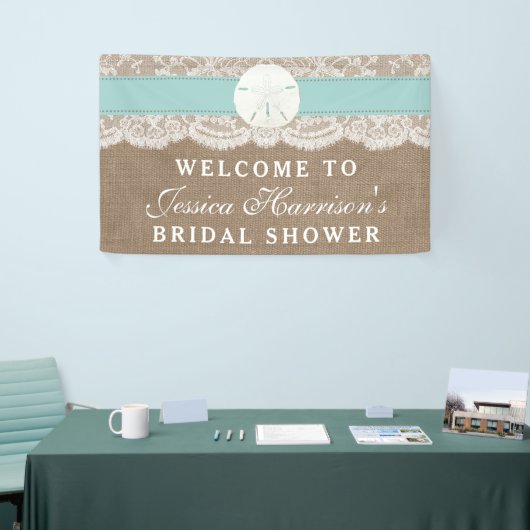 Vrijgezellenfeest voor zandband - Turquoise Spandoek (Beurs)