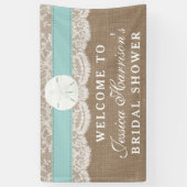 Vrijgezellenfeest voor zandband - Turquoise Spandoek (Verticaal)