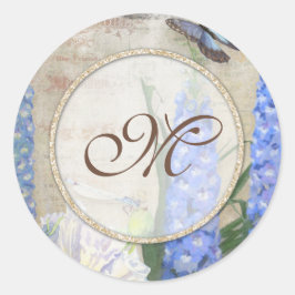 Vrijgezellenfeest voor zeehonden Dragonfly Butterf Ronde Sticker