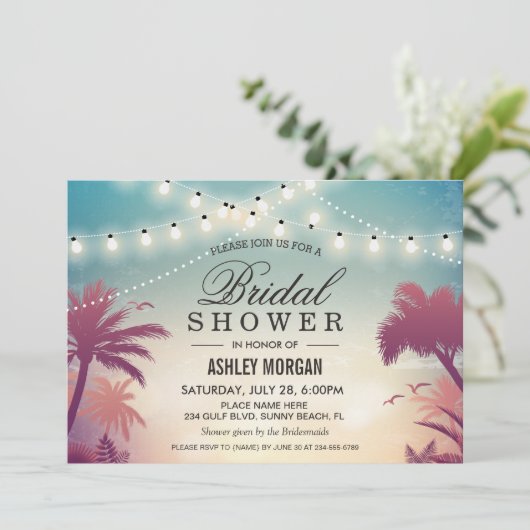 Vrijgezellenfeest voor zomerzonsondergang kaart (Staand voorkant)