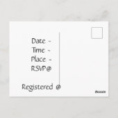 Vrijgezellenfeest voor zwart-witflatstijl uitnodig briefkaart (Achterkant)