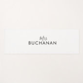 Vrijgezellenfeest voor zwart-witkalligrafie yogamat (Voorkant (horizontaal))