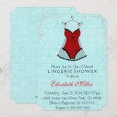 Vrijgezellenfeest voor zwarte en rode corset linge kaart (Voorkant / Achterkant)