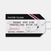 Vrijgezellenfeest voor zwarte gunst cadeaulabel (Voorkant (Horizontaal))