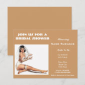 vrijgezellenfeest, vrijgezellenfeest, vrijgezellen uitnodiging briefkaart (Voorkant / Achterkant)