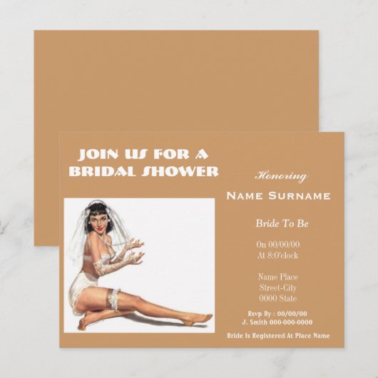 vrijgezellenfeest, vrijgezellenfeest, vrijgezellen uitnodiging briefkaart (Voorkant / Achterkant)