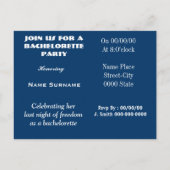 vrijgezellenfeest, vrijgezellenfeest, vrijgezellen uitnodiging briefkaart (Achterkant)