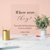 Vrijgezellenfeest Waar waren ze bruiloft spelletje Acryl Bord (Huwelijk)