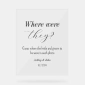 Vrijgezellenfeest Waar waren ze bruiloft spelletje Acryl Bord (Voorkant)