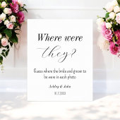 Vrijgezellenfeest Waar waren ze bruiloft spelletje Poster