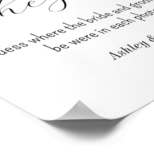 Vrijgezellenfeest Waar waren ze bruiloft spelletje Poster (Hoek)