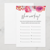 Vrijgezellenfeest waar waren ze het spel Floral Ka Kaart (Voorkant / Achterkant)