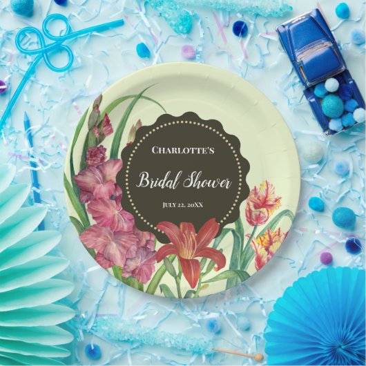 Vrijgezellenfeest Warm Floral Spring Blooms Painti Papieren Bordje (Feest)