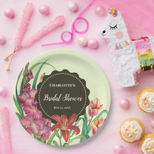 Vrijgezellenfeest Warm Floral Spring Blooms Painti Papieren Bordje (Feest)