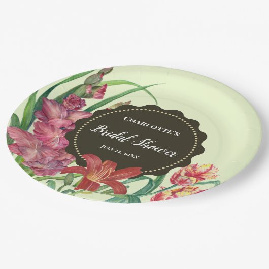 Vrijgezellenfeest Warm Floral Spring Blooms Painti Papieren Bordje (Gekanteld)