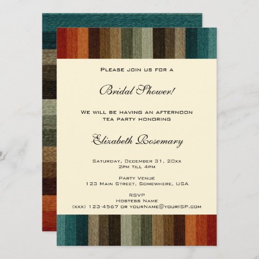  Vrijgezellenfeest, warme herfststrepen Kaart (Voorkant / Achterkant)