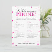 Vrijgezellenfeest Wat is er op uw telefoon spel Kaart (Staand voorkant)