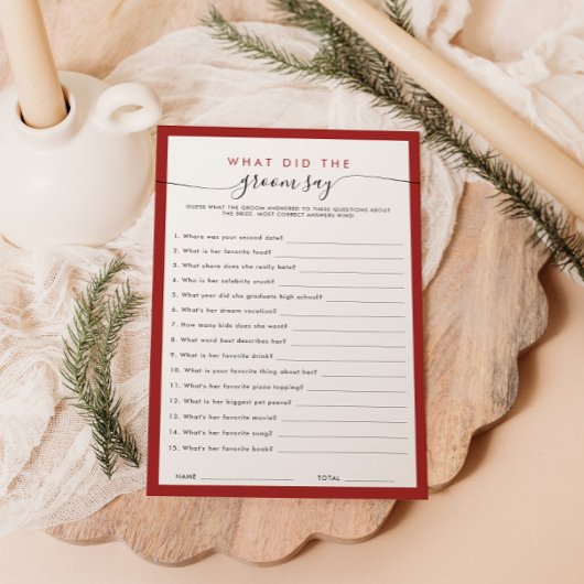 Vrijgezellenfeest Wat zei de bruidegom Kaart