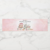 Vrijgezellenfeest Waterflesetiket – Tea Party Them Waterfles Etiket (Enkel label)