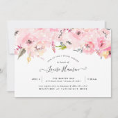 Vrijgezellenfeest, Waterverf Bleke roze pony's Kaart (Voorkant)