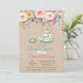 Vrijgezellenfeest Waterverf Bloemenuitnodiging Kaart (Staand voorkant)