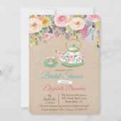 Vrijgezellenfeest Waterverf Bloemenuitnodiging Kaart (Voorkant)