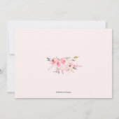 Vrijgezellenfeest, Waterverf Blush Roze pioenen Kaart (Achterkant)