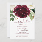 Vrijgezellenfeest Waterverf Boeket Bourgogne Wijn Kaart (Voorkant)