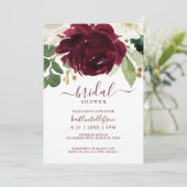 Vrijgezellenfeest Waterverf Boeket Bourgogne Wijn Kaart (Staand voorkant)