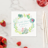 Vrijgezellenfeest Waterverf Cactus Succulent Deser Servetten (Insitu)