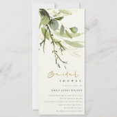 VRIJGEZELLENFEEST WATERVERF COOL LEAFY GREEN FOLIA KAART (Voorkant)