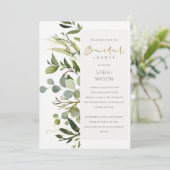 VRIJGEZELLENFEEST WATERVERF COOL LEAFY GREEN FOLIA KAART (Staand voorkant)