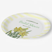 Vrijgezellenfeest Waterverf Daffodils Illustratie Papieren Bordje (Gekanteld)
