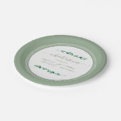 Vrijgezellenfeest Waterverf Eenvoudige Leaf Modern Papieren Bordje (Gekanteld)