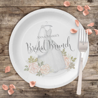 Vrijgezellenfeest Waterverf Elegant Floral Brunch Papieren Bordje