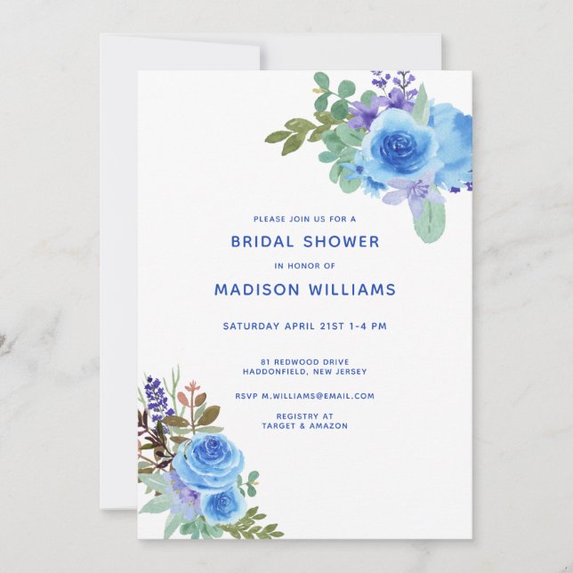 VRIJGEZELLENFEEST Waterverf Floral (Voorkant)