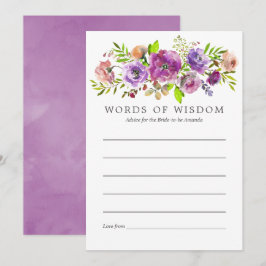 Vrijgezellenfeest Waterverf Floral advies Kaart