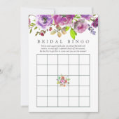 Vrijgezellenfeest Waterverf Floral Bingo Kaart (Voorkant)